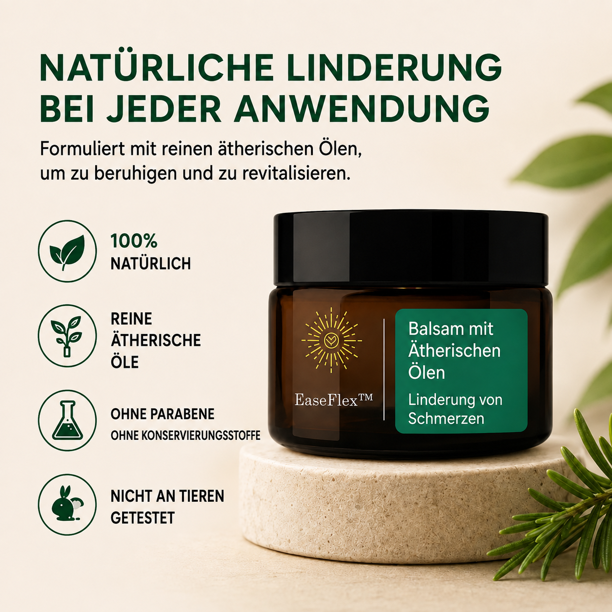 EaseFlex™ Schmerzbalsam | Lindert chronische Gelenkschmerzen in nur 3 Minuten!