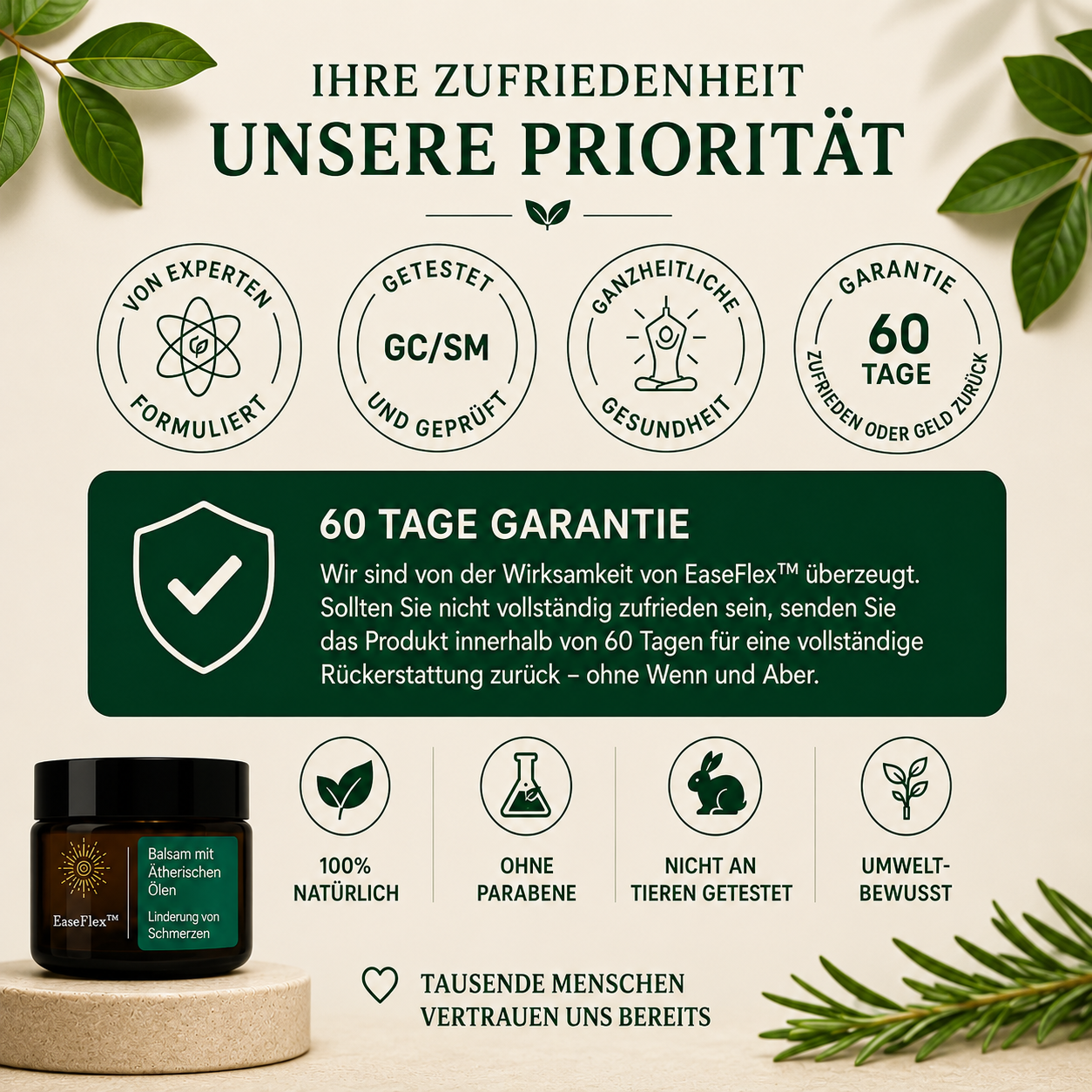 EaseFlex™ Schmerzbalsam | Lindert chronische Gelenkschmerzen in nur 3 Minuten!
